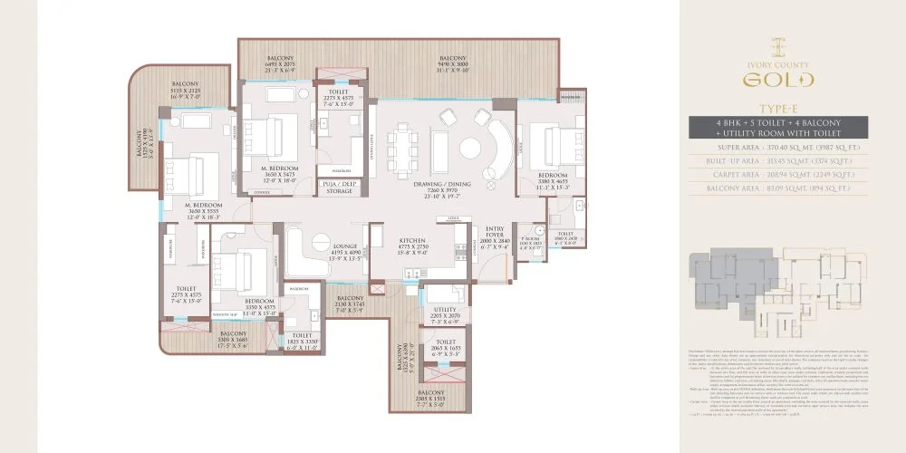 county 115 floor plan Noida
