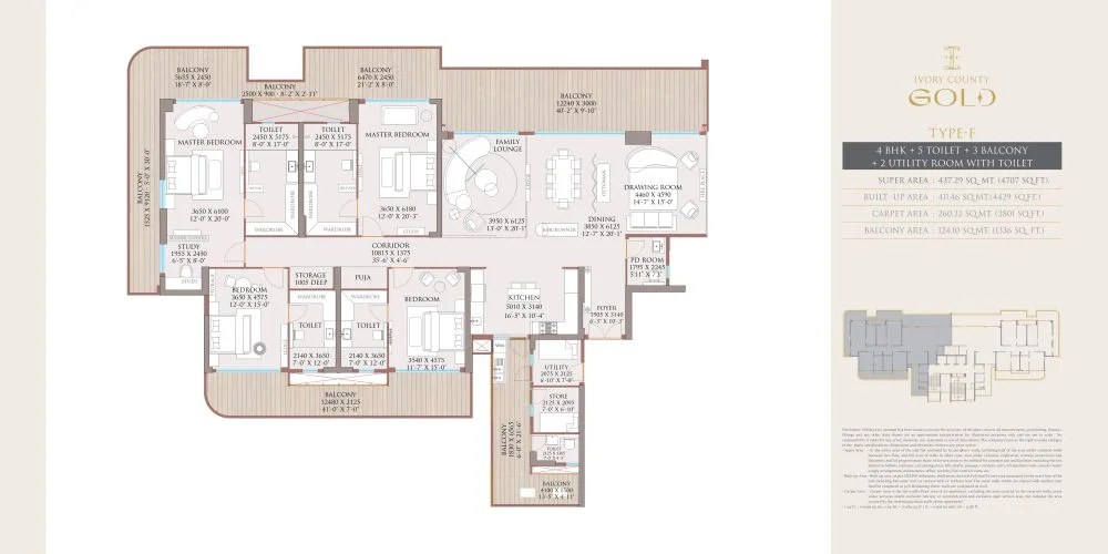 county 115 floor plan Noida