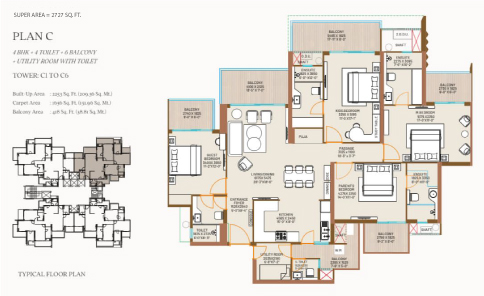 county 115 floor plan Noida